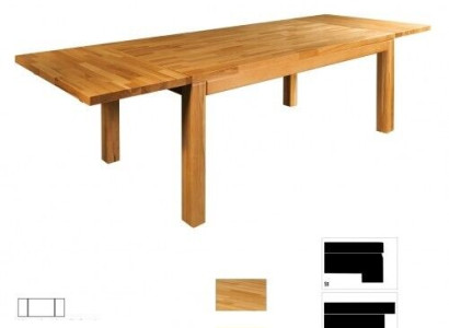 Table Dining table Massive Furniture Dining room 140x90cm Real Wood Solid wood new Tables
